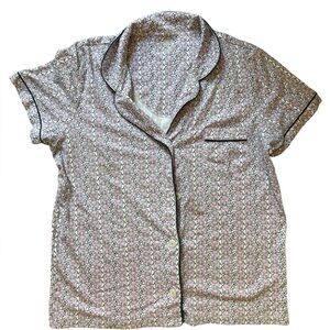 Roller Rabbit Pajama Top Pj Women's L Sleep Elephant Pima Cotton LavenderPurple✅